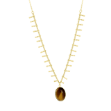 Stainless steel goldplated ketting met hanger voor dames