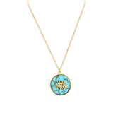 Halskette, Edelstahl, vergoldet (585 Gold), rund