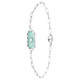 Armband, Edelstahl, blauer Anhänger
