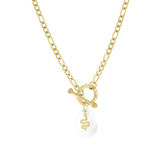 Stainless steel goldplated ketting met hanger voor dames