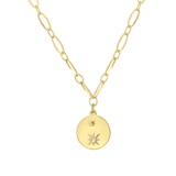 Halskette, Edelstahl, vergoldet (585 Gold), Anhänger