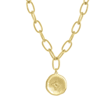 Halskette, Edelstahl, vergoldet (585 Gold), mit Anhänger