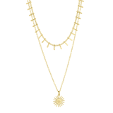 Stainless steel goldplated ketting met hanger voor dames