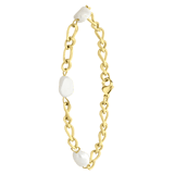 Armband, Edelstahl, vergoldet (585 Gold), Perlen