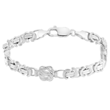 Gerecycled zilveren armband Surinaamse mattenklopper.  