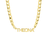 Stainless steel goldplated naamkettin