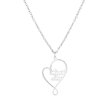 Stainless steel naamketting hart 4namen voor dames