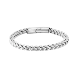 Herrenarmband, Edelstahl, Spigaglied, matt