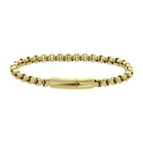 Stainless steel goldplated herenschakelarmband