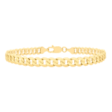 9K armband met gourmet schakel 6mm