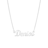 Elora gerecycled zilver gerecycled zilveren platinaplating naamketting voor dames