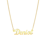 Elora gerecycled zilver gerecycled zilveren goldplatedplating naamketting voor dames