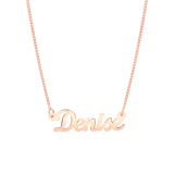Elora gerecycled zilver gerecycled zilveren roseplating naamketting voor dames