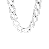 Silberfarbene Bijoux-Halskette, grobes Gourmetglied