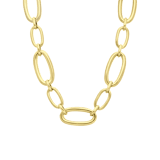 Halskette, Edelstahl, vergoldet (750 Gold), Floria