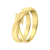 Ring, Edelstahl, vergoldet (750 Gold), Vignetta