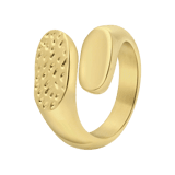 Stainless steel goldplated ring voor dames