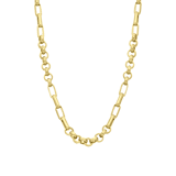 Halskette, Edelstahl, vergoldet (750 Gold), Angeline
