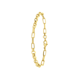 Stainless steel goldplated fantasiearmband voor dames