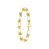 Stainless steel goldplated fantasiearmband voor dames