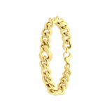 Stainless steel goldplated fantasiearmband voor dames