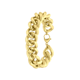 Stainless steel goldplated fantasiearmband voor dames