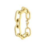 Stainless steel goldplated fantasiearmband voor dames
