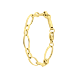 Stainless steel goldplated fantasiearmband voor dames