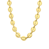 Stainless steel goldplated ketting voor dames