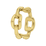 Stainless steel goldplated ring voor dames