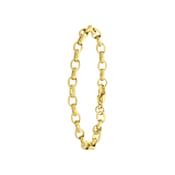 Stainless steel goldplated fantasiearmband voor dames