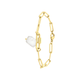 Armband, Edelstahl, vergoldet (750 Gold), Perle