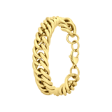 Stainless steel goldplated fantasiearmband voor dames