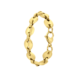 Stainless steel goldplated fantasiearmband voor dames
