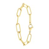 Stainless steel goldplated fantasiearmband voor dames