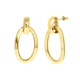 Ohrringe, 585 Gelbgold, 2 ovale Zierelemente
