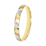14K bicolor heren trouwring 3mm Layla TW 309