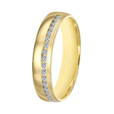 Trauring für Damen, 585 Gelbgold, 4 mm, Liz TW 451