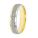 9K bicolor dames trouwring 4mm Yara TW 460