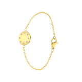 Stainless steel goldplated fantasiearmband met hanger voor dames