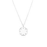 Stainless steel ketting met hanger disc voor dames