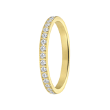 Stainless steel goldplated ring met zirkonia voor dames