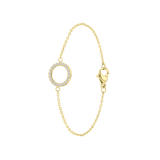 Armband, Edelstahl, vergoldet, rund