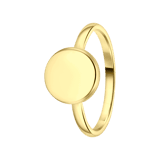 Ring, Edelstahl, vergoldet, Scheibe