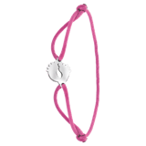 Kordelarmband, Edelstahl, Satin, Füße