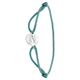 Kordelarmband, Edelstahl, Satin, Füße