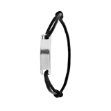 Kordelarmband, Edelstahl, Satin, Plättchen