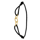 Kordelarmband, Edelstahl, Satin, Zierglieder