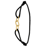Stainless steel goldplated koordarmband voor dames