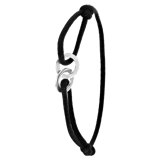 Stainless steel satijnen koordarmband eternity